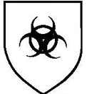 Piktogramm zum Schutz vor biologischen Gefahrstoffen